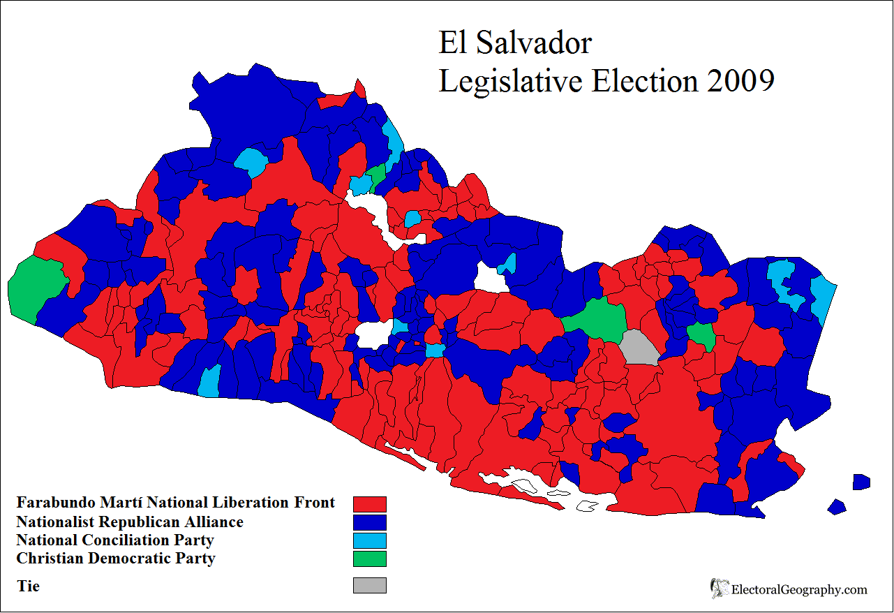 El Salvador. Legislative Election 2009 | Electoral Geography 2.0
