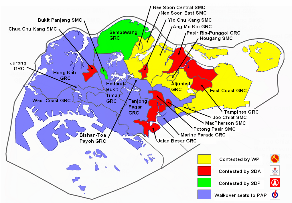 Singapore. Legislative Election 2006 | Electoral Geography 2.0