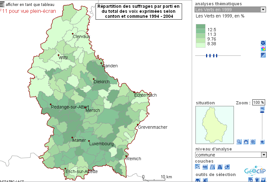 green luxemburg european parliament election 1999