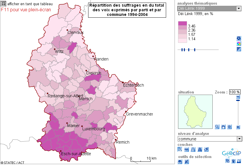 left luxemburg legislative election 1999 