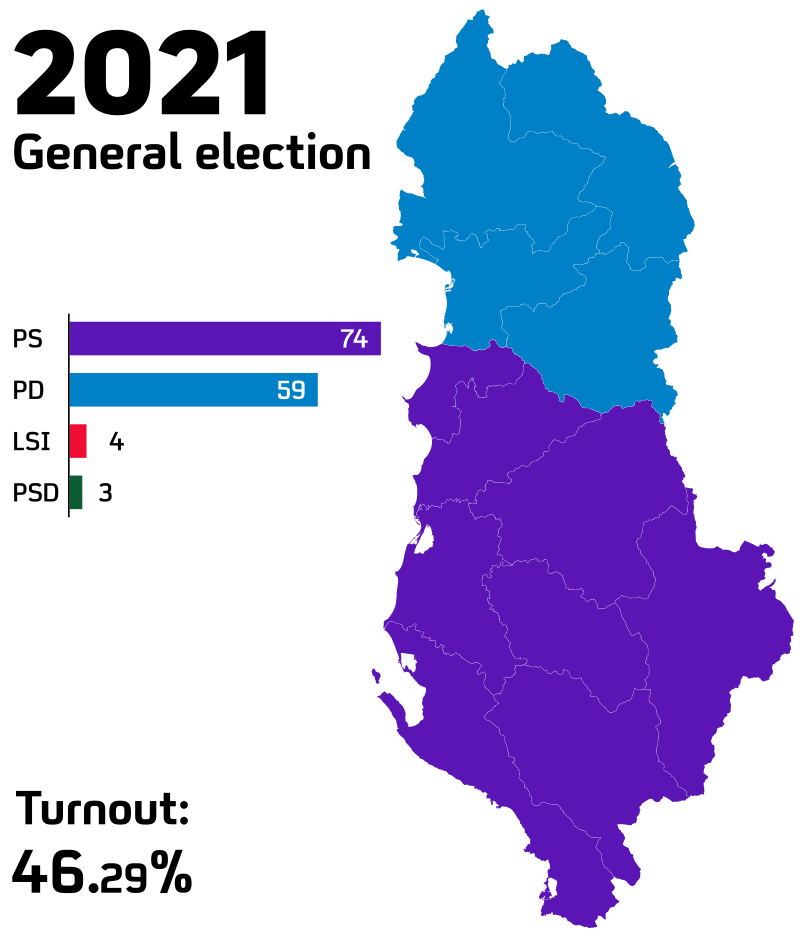 Albania. Legislative Election 2021 - Electoral Geography 2.0