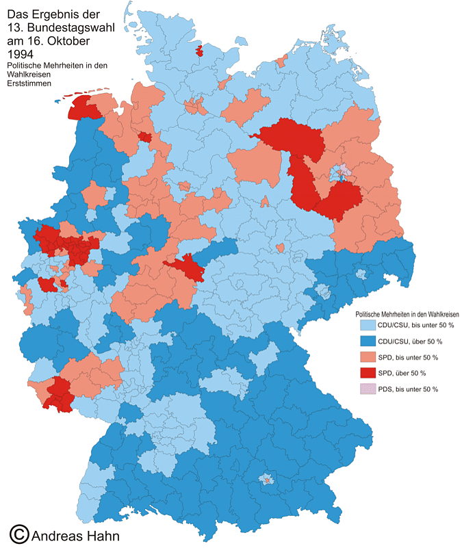 Результаты выборов президента в германии. Выборы Германии 1994. Электоральная карта Германии. Электоральная география Германия. Парламентские выборы в Германии 2021.