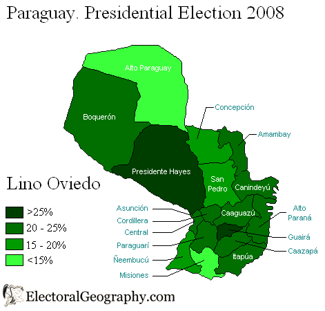 presidential paraguay 2008 geography election slideshow oviedo