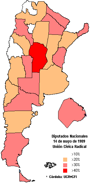 Argentina. Legislative Election 1989