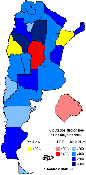 Argentina. Legislative Election 1989