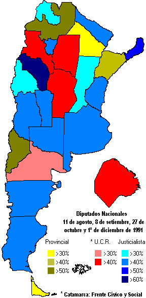 Argentina. Legislative Election 1991