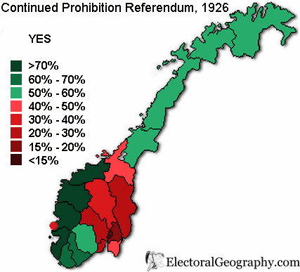 norway Continued Prohibition referendum 1926