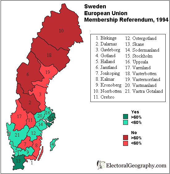 sweden european union referendum 1994 map results