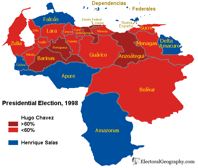 венесуэла президентские выборы 1998