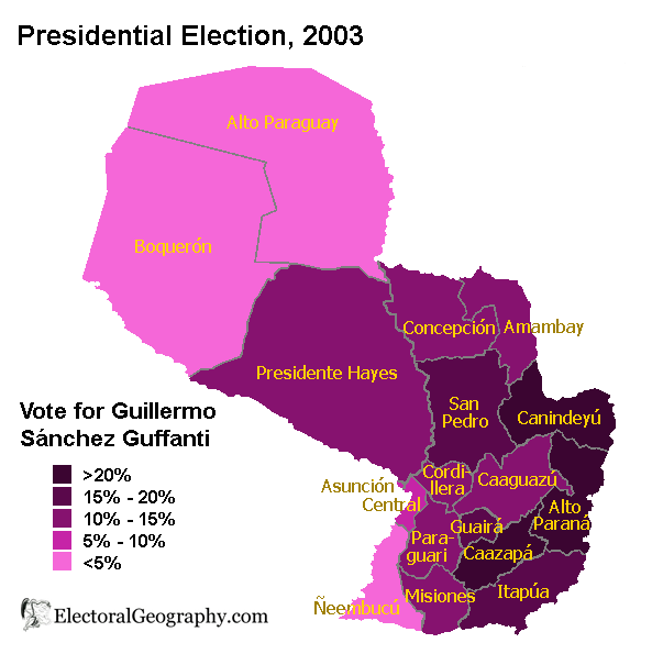 paraguay presidential election 2003 guillermo sanchez guffanti