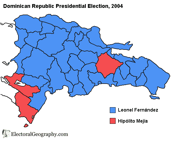 dominican republic presidential election 2004 map 