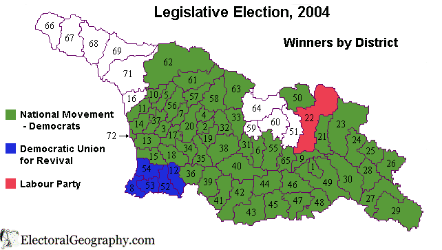 georgia legislative election 2004 map