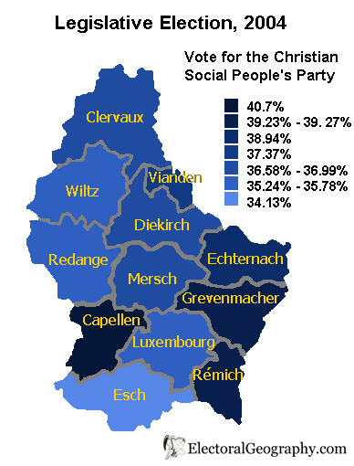 luxemburg legislative election 2004 christian-social party