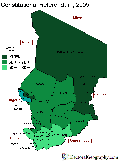 chad constitutional referendum 2005 map