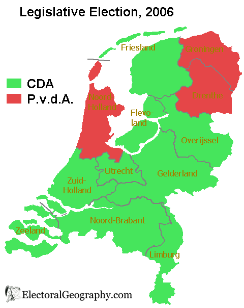provinces netherlands legislative election 2006