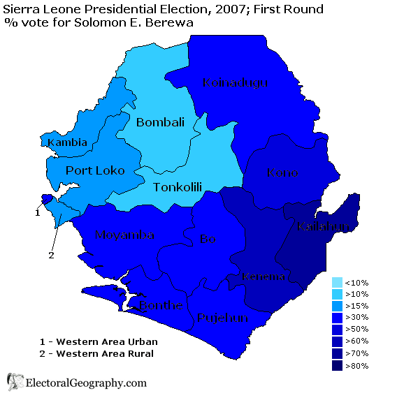 sierra leone presidential election 2007 first round berewa